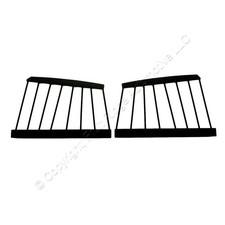 PAIR Setina Rear Window Armor Bar for 2006 Chevrolet Impala with ABS Door Panels