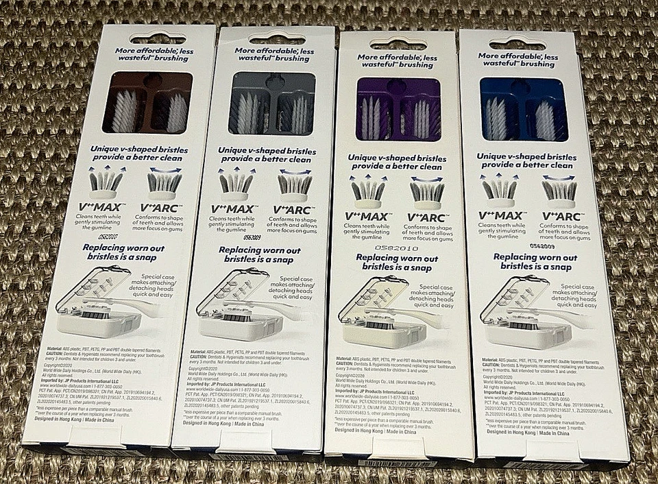 Cabezales de cepillo de dientes V-ECO (2-Pk), V-Max/V-Arc, color marrón, NUEVO, ENVÍO GRATUITO Foto 2 de 2