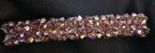 CLIP PARIS Purple Iridescent Beaded Barrette Hair Clip for Women Metal Glass VTG