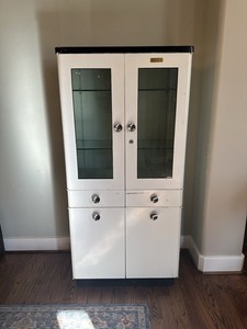 Used Vintage Industrial Metal Medicine Cabinet Medical Early 20th Century 