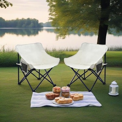 2x Outdoor Camping Chair, Hiking Sport Furniture Folding/Portable Easy Carry