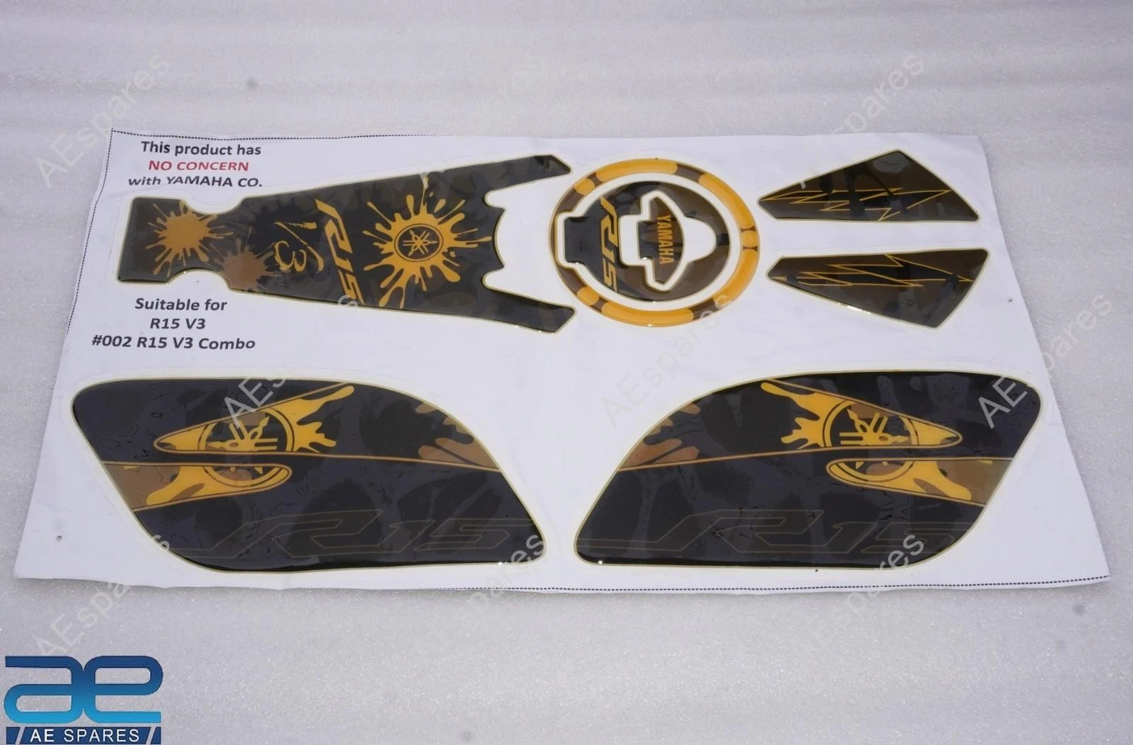 Full Graphics Decals Sticker Kit Compatible With Yamaha R15 V3 view 3