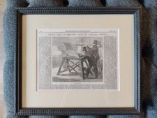 The Illustrated London News Antique Original Print 1862 The Rifle Rest Framed