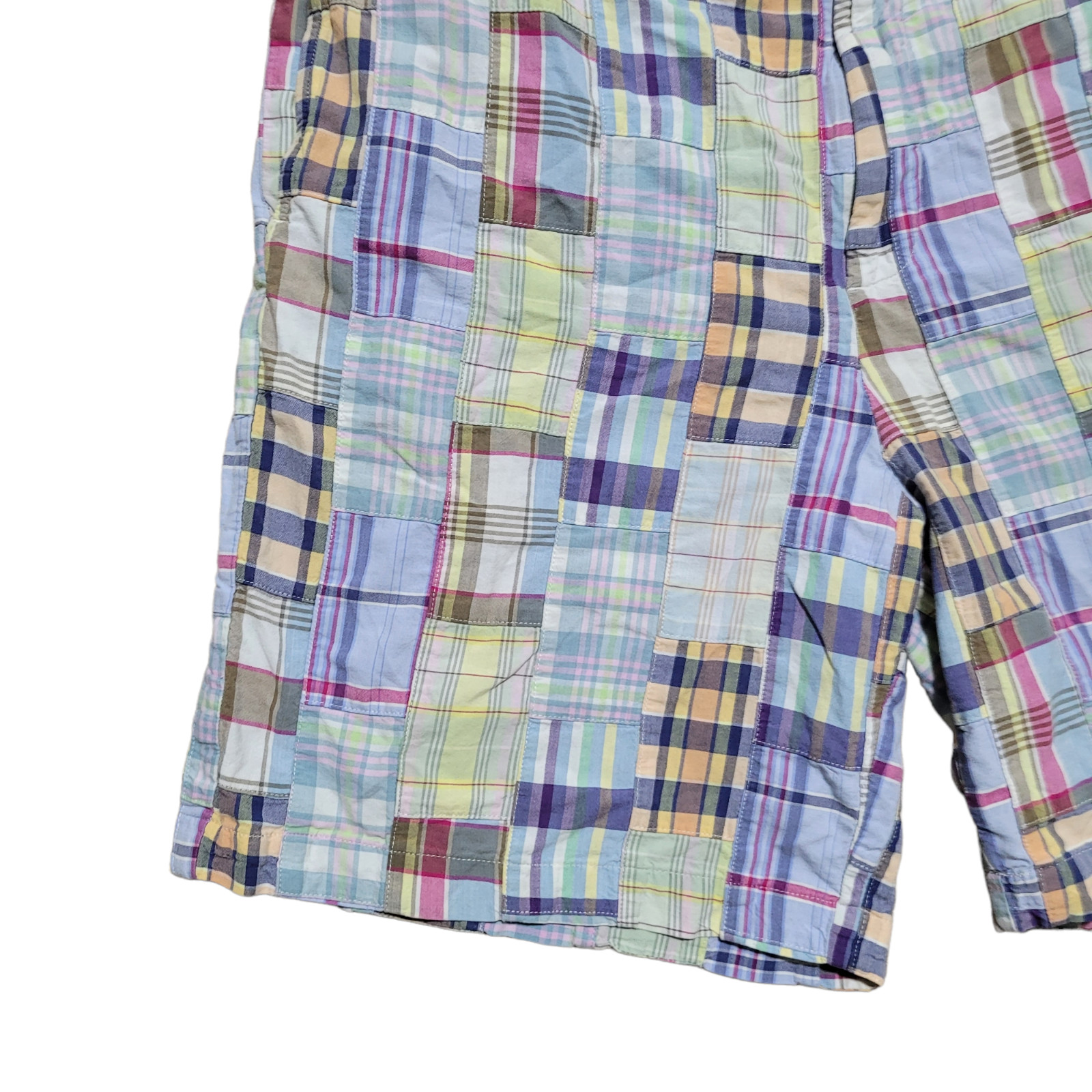.Crew Patchwork Shorts 38 Men Multicolor Madras C… - image 3