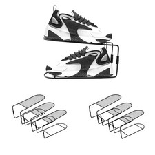 Shoe Slots Organizer 6Pack Metal Shoe Stackers for a Pair of Shoes Double Lay...