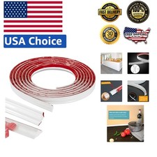 Waterproof 16ft White Caulk Strip - Perfect Peel and Stick Solution for Any Room