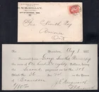 CANADA Brandon Manitoba 1882 Collector Cover with Contents to Arkona Ontario