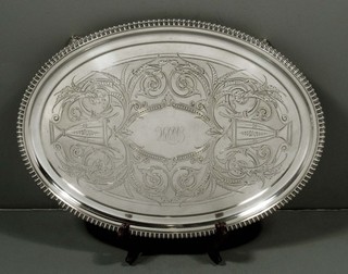 Gorham Silver Tray c1859 PRESIDENT LINCOLN HALLMARK