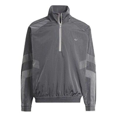 Adidas Blue Version Track Jacket Silver TT Half Zip Ripstop Adidas Blue Version Track Jacket Silver TT Half Zip Ripstop