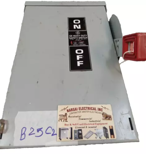 GE/TH3361R/MOD 10/ DISCONNECT/SWITCH/30A/3P/600V/3R- OUTDOOR/FUSIBLE/NEW (B25C2