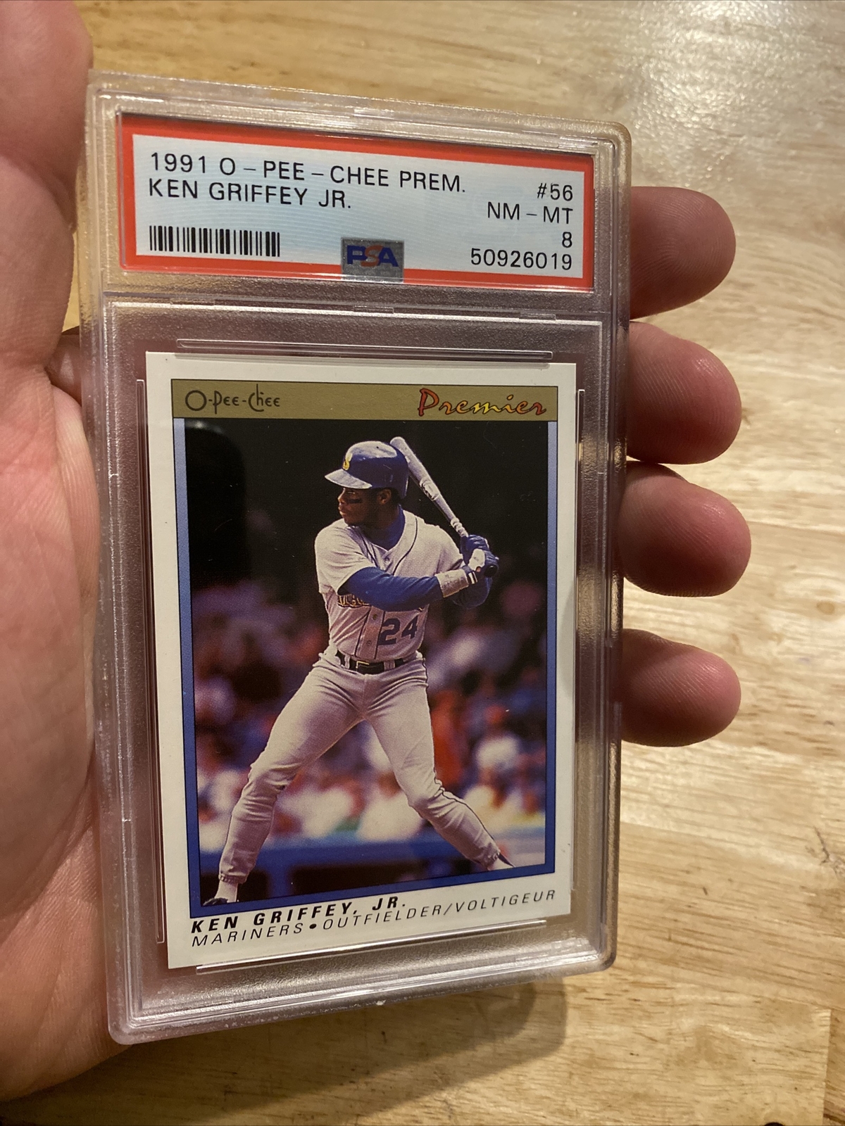 Ken Griffey Jr. Vintage PSA 8 Card O Pee Chee Premier 1991 Baseball Card WA GIFT view 12