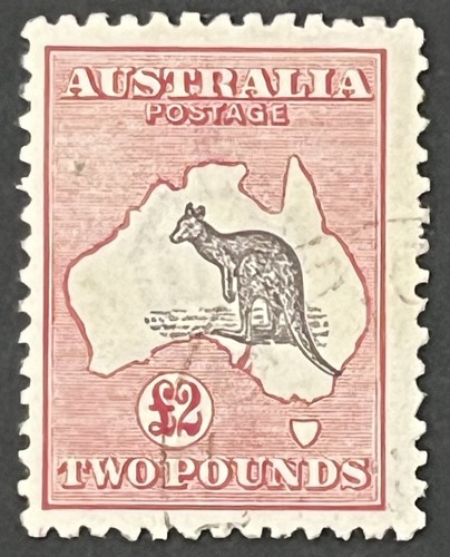 Kangaroo Australian stamps 1919 3rd WMK £2 Pound ‘CTO’ (later issued) BW $6,500.