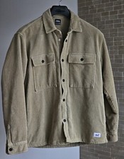 Zara Padded Corduroy Overshirt Large Tan Khak...