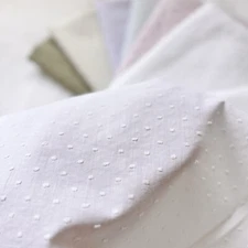 Cotton Fabric Off-White Color 57’’ Wide Swiss Dot Fabric