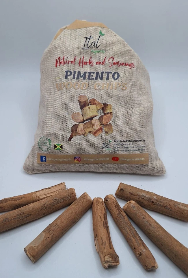 Astillas de madera de pimento 100 % orgánicas Ital Organics - 1 lb Foto 3 de 4