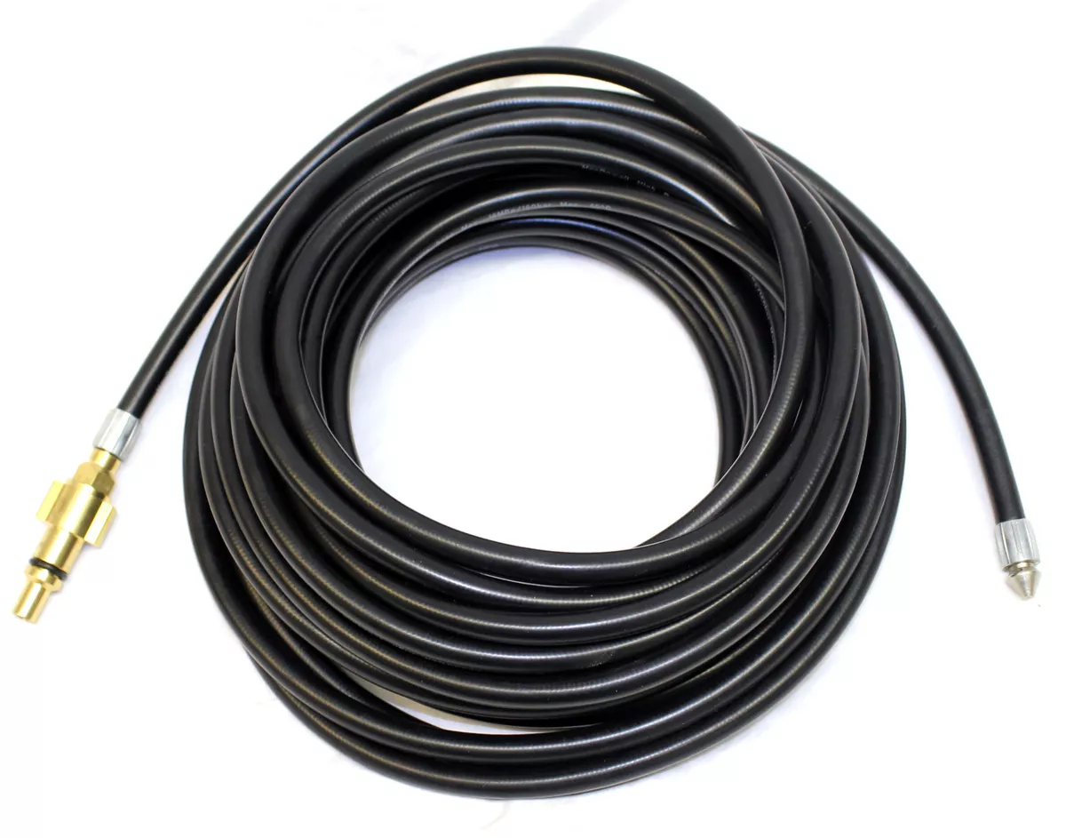Jet wash drain hose outlet