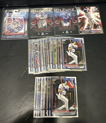 2024 Bowman Draft Texas Rangers Master Team Set Of 22 - 3 Inserts - Chrome -More