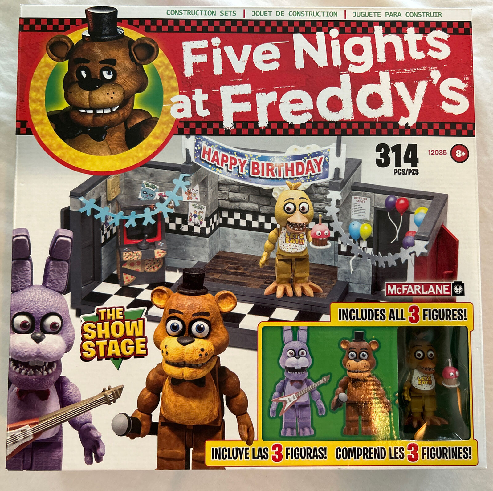 Hot Sell Five Night At Freddy Anime Fnaf Bear Free Assembly Action Figure  Pvc Model Freddy Toys For Children