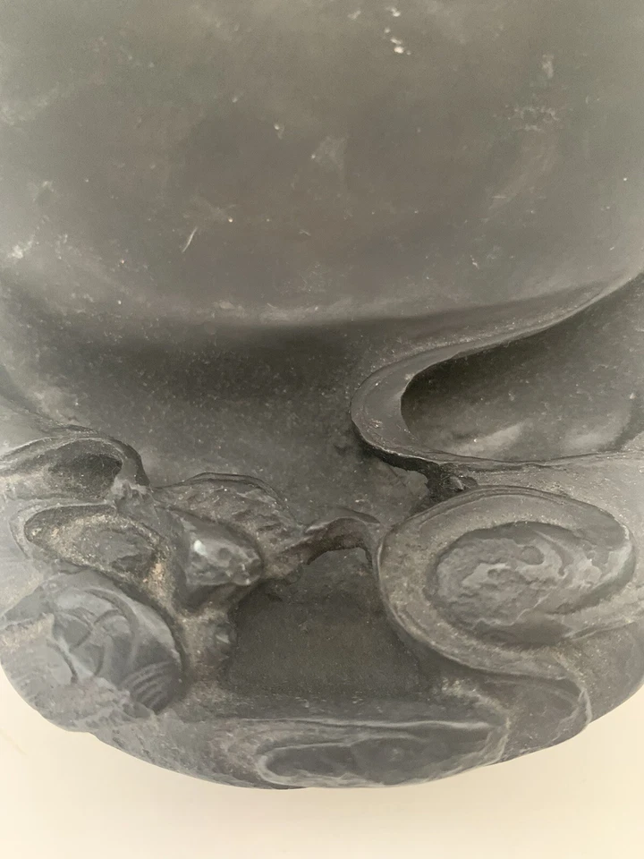 FERRAMENTA DE CALIGRAFIA CHINESA ANTIGA DE PEDRA DE TINTA - EM FORMA DE CABAÇA ~ARTE ESCOLAR - Imagem 4 de 4