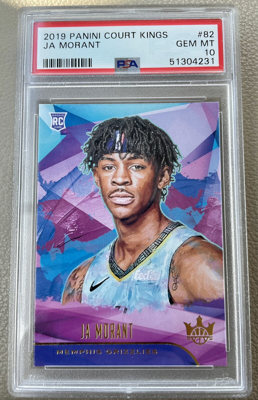 2019-20 Panini Court Kings #82 Ja Morant RC Level I Rookie PSA 10 GEM MINT