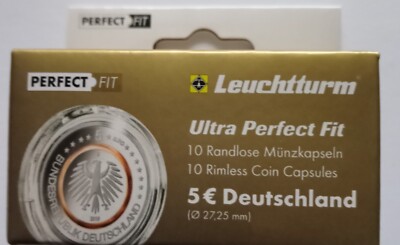 Sparen 2 x Ultra Perfect  10er-Pack ° 27,25 mm ° randlose Premium Münzkapseln