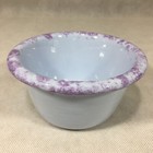 Hand Painted Pottery Ceramic Purple Rim Bowl 5.75" — photo 7