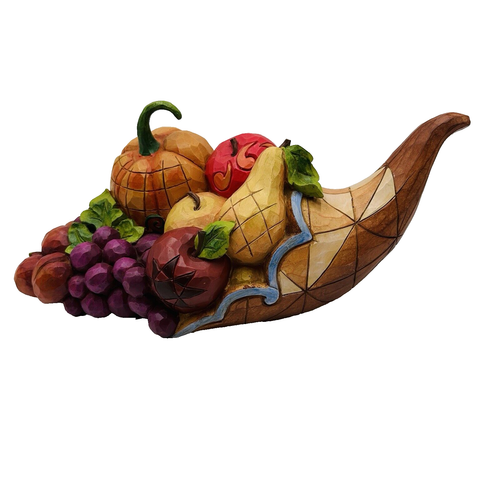 Seltenes 2017 Jim Shore Thanksgiving Ernte Füllhorn Herzstück 15" - Bild 1 von 16