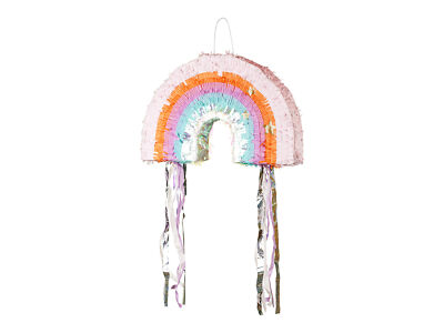 Piñata 50x33x10cm Regenbogen Party Dekoration zum Befüllen Partyspiele 