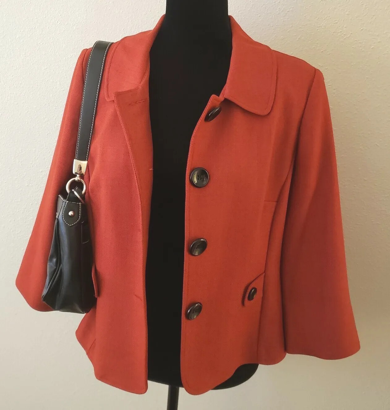 Beautiful Set PERCEPTIONS Rust Red Button Front J… - image 1