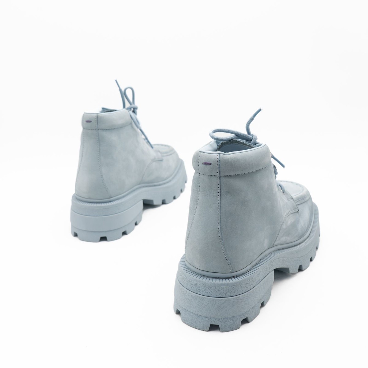 EYTYS Mens Boots Nubuck Light Blue Tribeca Lace Up Square Toe EYTYS Mens Boots Nubuck Light Blue Tribeca Lace Up Square  main image 2