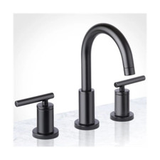 Miseno Mia Matte Black Widespread Bathroom Faucet With Push-Pop Drain MNO1343LFB