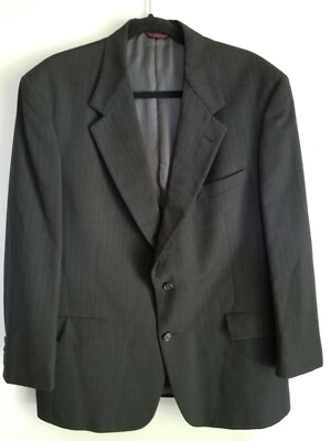 Mint HART SCHAFFNER MARX Chicago Classic Fit 100% Wool Gray Pinstriped Coat 