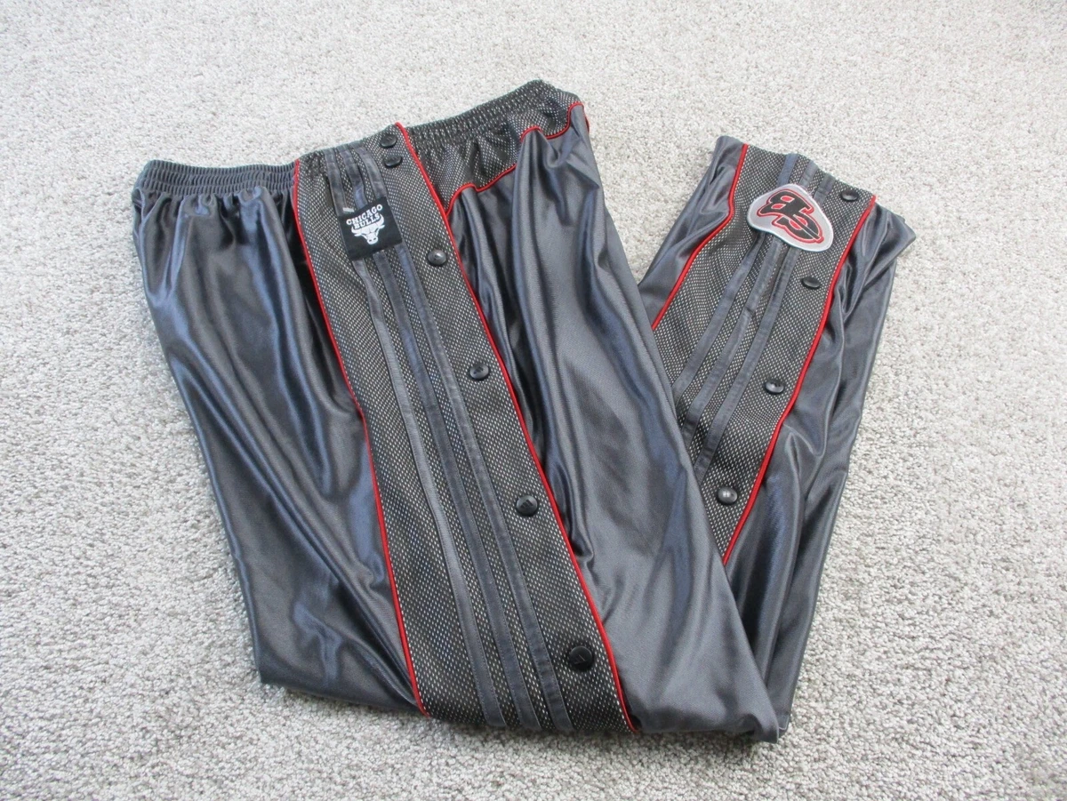 VINTAGE Adidas Chicago Bulls Warm Up Tear Away Pants 2XL XXL Gray