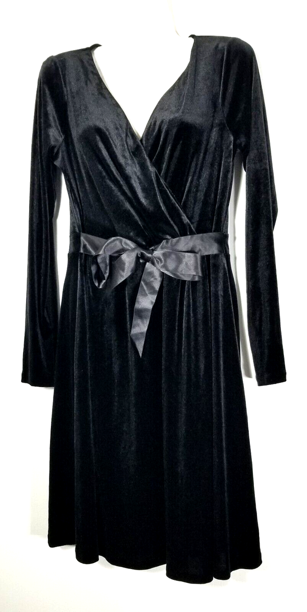 ANNE KLEIN VELVET BLACK WRAP DRESS LARGE L 14 16 LITTLE BLACK DRESS NEW NWT | eBay ANNE KLEIN VELVET BLACK WRAP DRESS LARGE L 14 16 LITTLE BLACK DRESS NEW NWT | eBay
