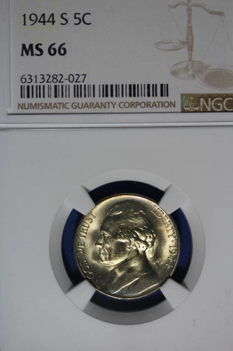 1944 S NGC 5C MS66 JEFFERSON NICKEL #B50024