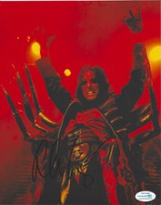 SINGER ALICE COOPER HAND SIGNED AUTHENTIC 8X10 PHOTO SHOCK ROCK PROOF 2 ACOA