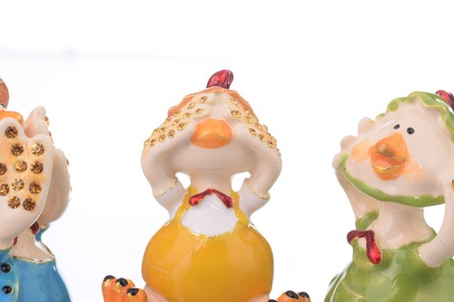 3 Ducks trinket box hand made by Keren Kopal with Austrian crystals - Picture 10 of 12