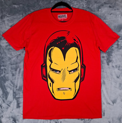 Iron Man Big Head Marvel T-Shirt Herren Größe: Large Official Comics Tee