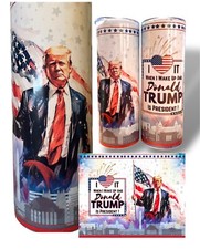 Trump USA 20oz Skinny Tumbler One Of A Kind Design MAGA I Love Waking Up..