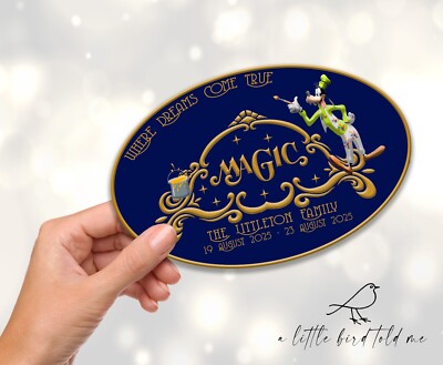Disney Magic Cruise Schiff Türmagnet | personalisiert mit Datum & Name | jedes Schiff