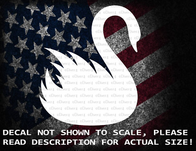 Swimming Swan Silhouette Cut Vinyl Decal Sticker US Seller US Made
