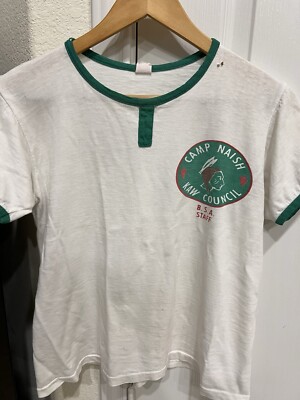 Vintage 50s 60s Boy Scout Camp Naish Kaw Council BSA Staff T