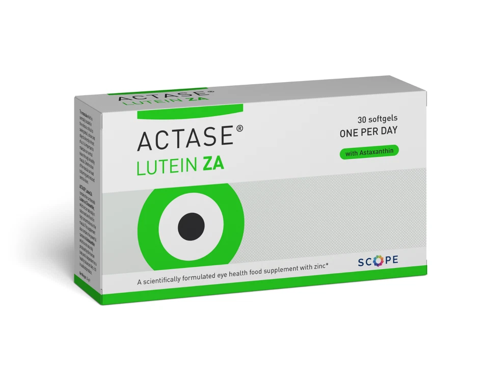 2x Actase Lutein ZA Eye Health Food Supplement x30 Softgels Per Pack