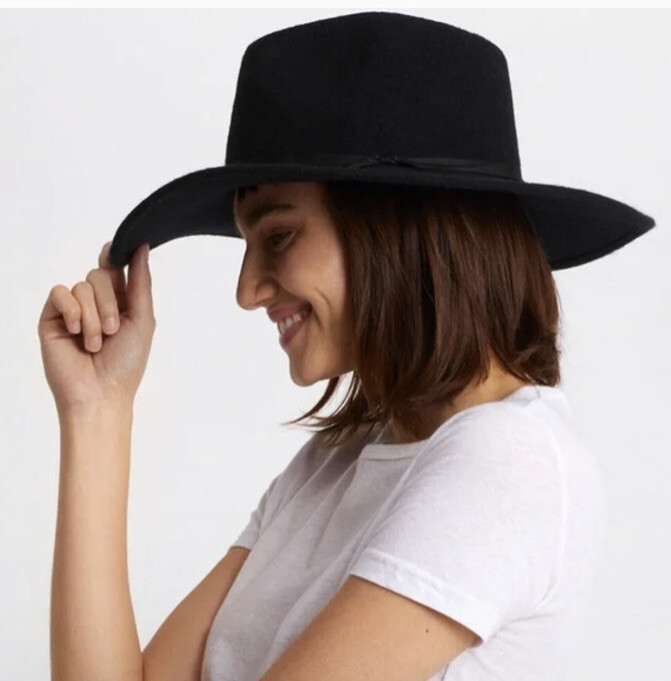Brixton Ashley 100% Wool Felt Hat Black One Size | eBay display picture 1