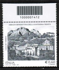 ITALIA 2011 -  ABBAZIA DI CAVA DE’ TIRRENI  -  codice  barra 1412