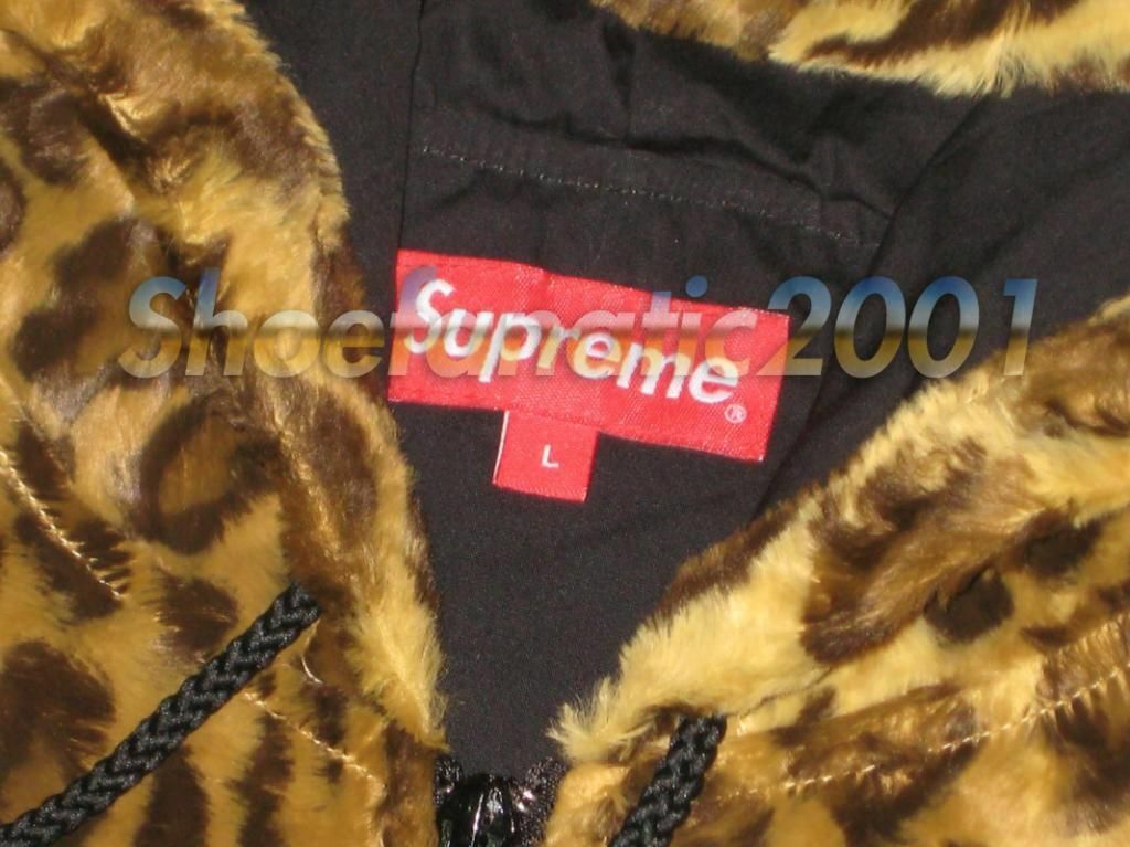 Supreme Leopard Spot Faux Fur Jacket Brown Box Logo Vintage Animal Print  Large