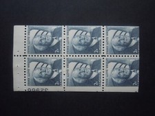 1280c Booklet Pane of 6 with 75% of Plate # 32966 MNH OG F/VF