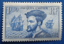 France neuf, n°297, 1F50 Jacques Cartier, 1934
