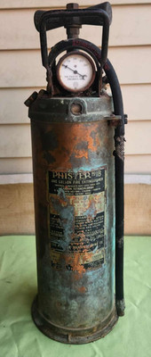 Phister NO. 1B, 1 Gal. Copper Fire Extinguisher.  In as found Condition.