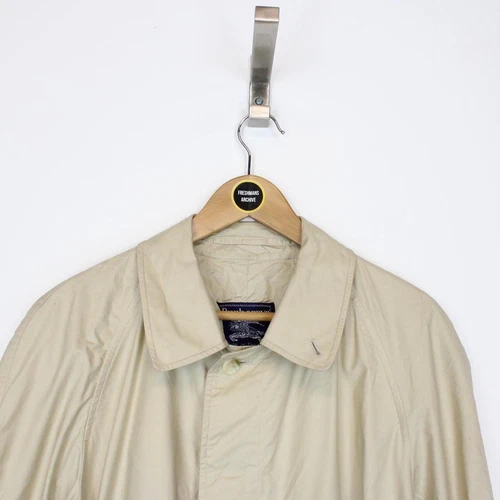 Trench cappotto vintage anni 90 Burberry beige monopetto con cintura